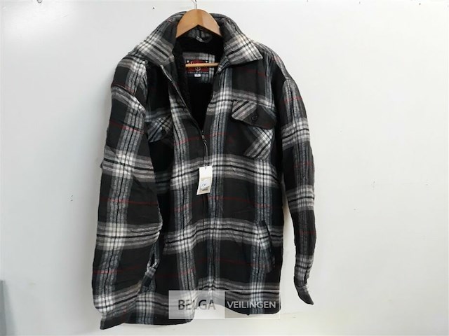 1 x houthakkershemd grijs xl - afbeelding 2 van  3