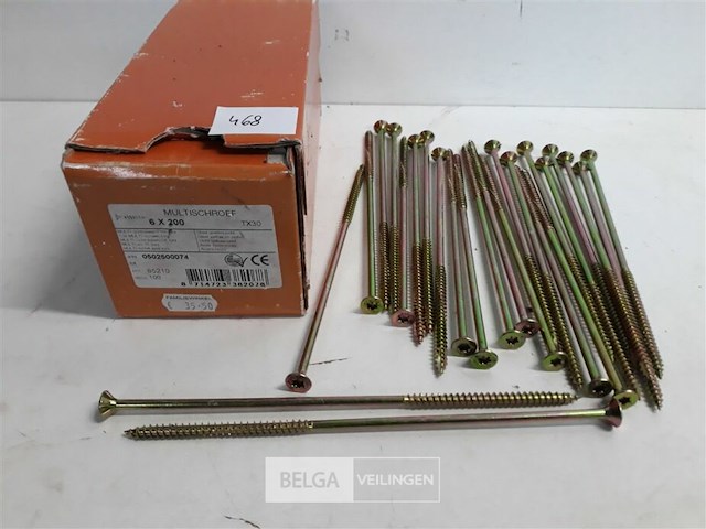 1 x houtschroeven 6 x 200 mm 25 stuks torx - afbeelding 2 van  3