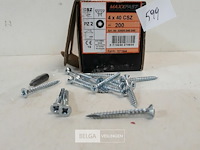 1 x houtschroeven wit verzinkt 4x40mm 200 stuks - afbeelding 3 van  3