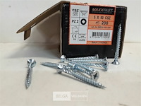 1 x houtschroeven wit verzinkt 5x50mm 200 stuks - afbeelding 3 van  3