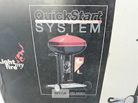 1 x houtskool bbq op wielen rooster 33x55 cm - afbeelding 3 van  3