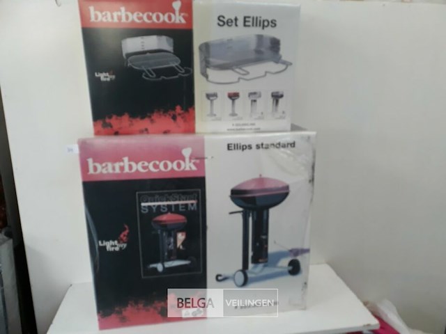 1 x houtskool bbq op wielen rooster 33x55 cm - afbeelding 1 van  3