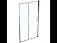 1 x ideal standard connect 2 - schuifdeur, 2-delig, 120 cm, silver bright/helder glas k9277eo (nr 15-17) - afbeelding 2 van  3