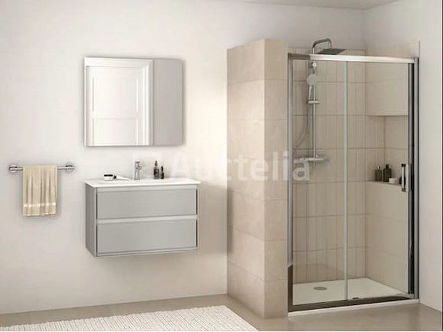 1 x ideal standard connect 2 - schuifdeur, 2-delig, 120 cm, silver bright/helder glas k9277eo (nr 15-17) - afbeelding 3 van  3