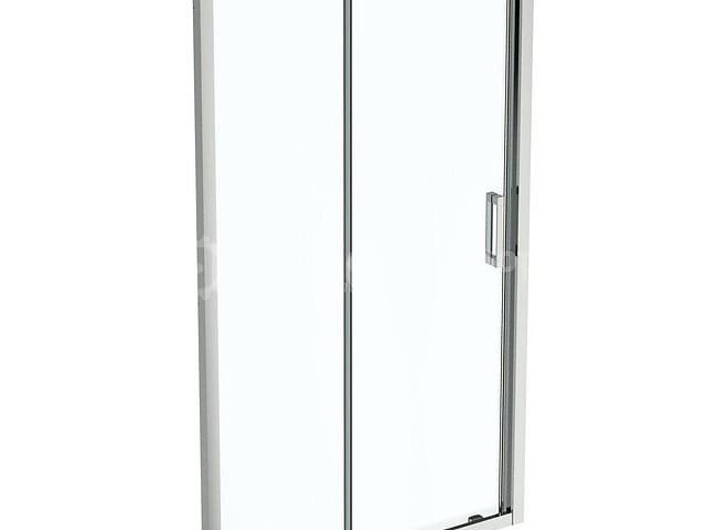1 x ideal standard connect 2 - schuifdeur, 2-delig, 120 cm, silver bright/helder glas k9277eo (nr 15-17) - afbeelding 1 van  3