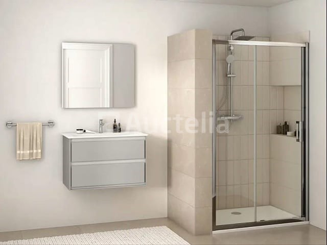 1 x ideal standard connect 2 - schuifdeur, 2-delig, 120 cm, silver bright/helder glas k9277eo (nr 15-17) - afbeelding 2 van  3