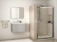 1 x ideal standard connect 2 - schuifdeur, 2-delig, 120 cm, silver bright/helder glas k9277eo (nr 15-17) - afbeelding 3 van  3
