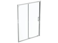 1 x ideal standard connect 2 - schuifdeur, 2-delig, 120 cm, silver bright/helder glas k9277eo (nr 15-17) - afbeelding 1 van  3