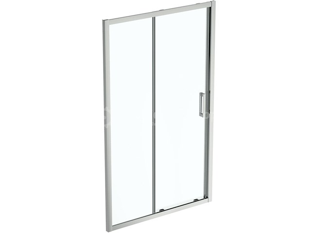 1 x ideal standard connect 2 - schuifdeur, 2-delig, 120 cm, silver bright/helder glas k9277eo (nr 15-17) - afbeelding 1 van  3