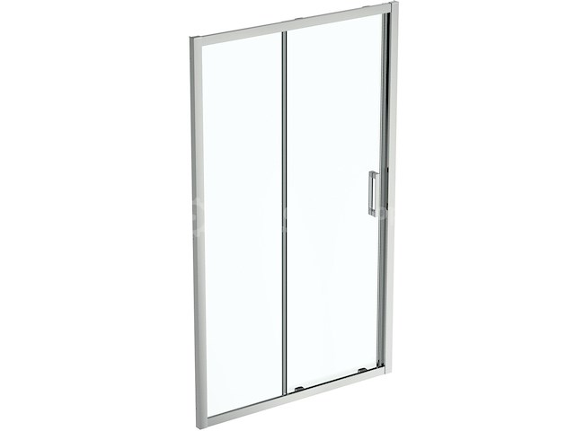 1 x ideal standard connect 2 - schuifdeur, 2-delig, 120 cm, silver bright/helder glas k9277eo (nr 15-17) - afbeelding 1 van  3