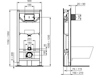 1 x ideal standard prosys inbouwspoelreservoir 120m voor wandcloset (nr. 15-07) - afbeelding 2 van  4