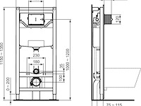 1 x ideal standard prosys inbouwspoelreservoir 120m voor wandcloset (nr. 15-07) - afbeelding 1 van  4