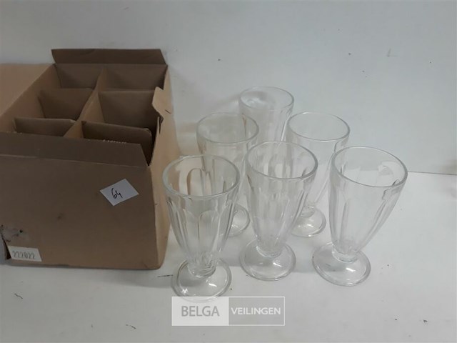 1 x ijscoupe 16 cm glas 6 stuks - afbeelding 1 van  3