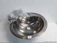 1 x inox spoelbak 46 cm - afbeelding 1 van  2