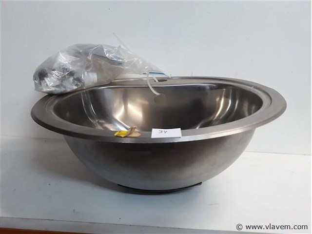 1 x inox spoelbak 46 cm - afbeelding 2 van  2
