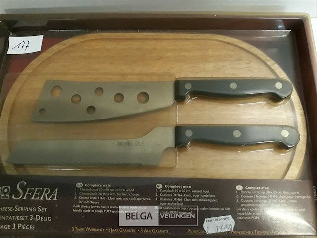 1 x kaasplank met 2 messen - afbeelding 3 van  3