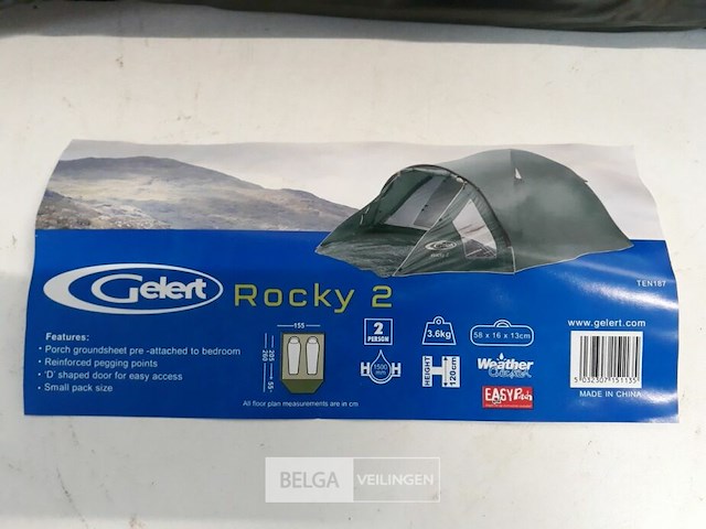 1 x kampeertent 2 personen gelert rocky 2 - afbeelding 3 van  3