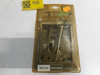 1 x kelderslot 100 mm r met lange sleutel - afbeelding 1 van  3