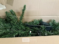 1 x kerstboom 1,8 m pvc voet groen - afbeelding 3 van  3