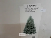 1 x kerstboom 2,1 m metalen voet zilverspar - afbeelding 2 van  3