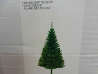 1 x kerstboom 2,1 m pvc voet groen - afbeelding 2 van  3