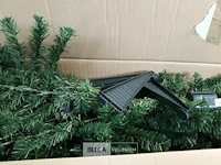 1 x kerstboom 2,1 m pvc voet groen - afbeelding 3 van  3