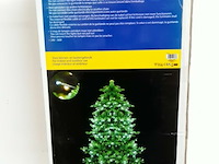 1 x kerstboom 2,4 m metalen voet groen met 536 led lampen - afbeelding 1 van  3