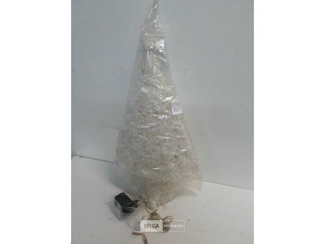 1 x kerstboom 55 cm wit met verlichting - afbeelding 2 van  3