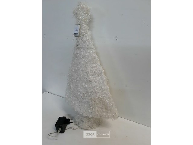1 x kerstboom 55 cm wit met verlichting - afbeelding 3 van  3