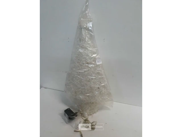 1 x kerstboom 55 cm wit met verlichting - afbeelding 2 van  3