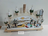 1 x kerstdorp met lampen 43x33 cm - afbeelding 3 van  3