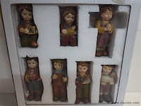 1 x kerstfiguurtjes 7 delig kinderen - afbeelding 2 van  2