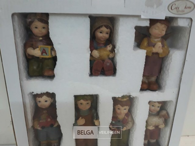 1 x kerstfiguurtjes 7 delig kinderen - afbeelding 3 van  3