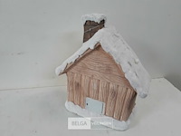 1 x kersthuis met verlichting 30x19x40 cm - afbeelding 3 van  3