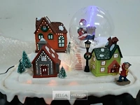 1 x kersthuisje met verlichting optic fiber showmodel - afbeelding 3 van  3