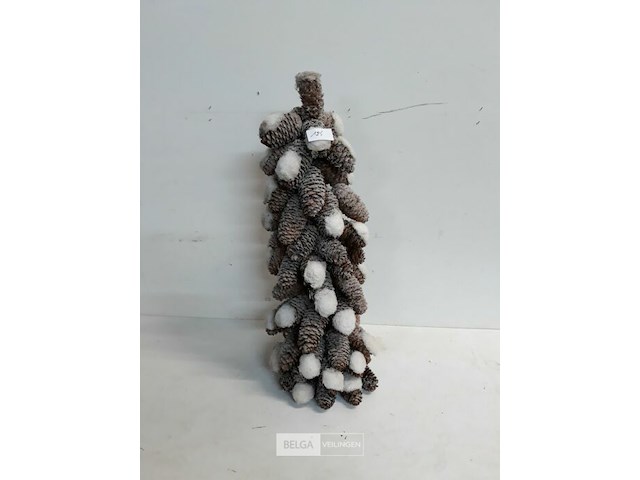 1 x kerstkegel met denneknoppen 50 cm b-kwaliteit - afbeelding 1 van  3