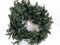1 x kerstkrans groen 65 cm combitakken - afbeelding 1 van  3