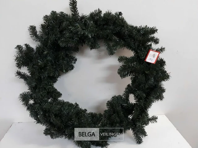 1 x kerstkrans groen 70 cm - afbeelding 2 van  3