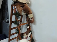 1 x kerstman op ladder 90 cm - afbeelding 3 van  3