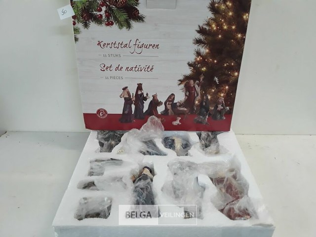 1 x kerststal figuurtjes 11 stuks 14 cm - afbeelding 1 van  3