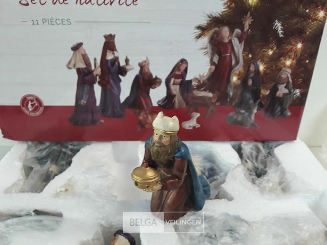 1 x kerststal figuurtjes 11 stuks 14 cm - afbeelding 3 van  3