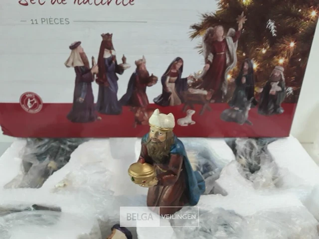 1 x kerststal figuurtjes 11 stuks 14 cm - afbeelding 3 van  3