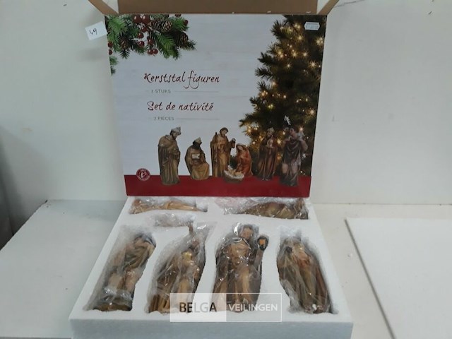 1 x kerststal figuurtjes 7 stuks 20 cm - afbeelding 1 van  3