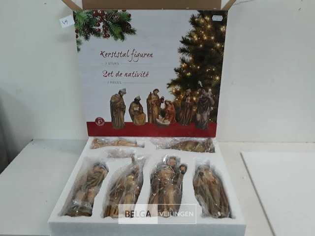 1 x kerststal figuurtjes 7 stuks 20 cm - afbeelding 1 van  3