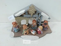 1 x kerststal met figuurtjes - afbeelding 2 van  3