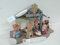 1 x kerststal met figuurtjes - afbeelding 3 van  3