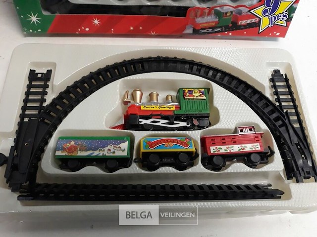 1 x kersttrein in set 9 delig - afbeelding 3 van  3