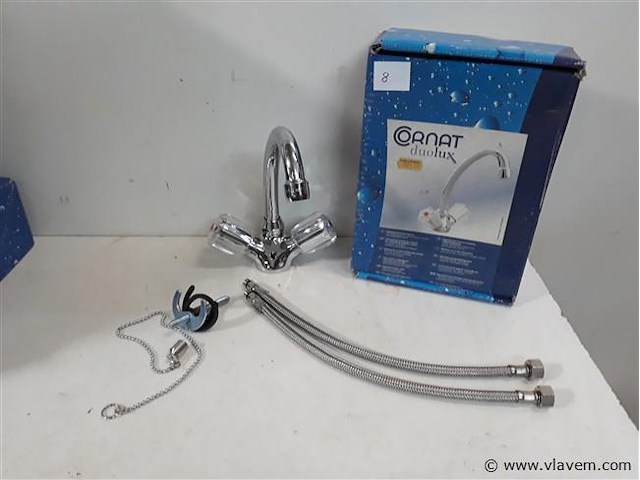 1 x keukenkraan chrome met draaiknoppen cornat - afbeelding 1 van  2