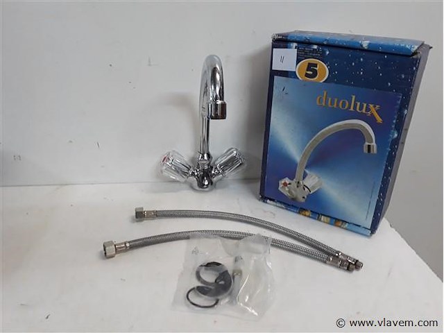 1 x keukenkraan chrome met draaiknoppen cornat - afbeelding 1 van  2