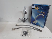 1 x keukenkraan chrome met draaiknoppen cornat